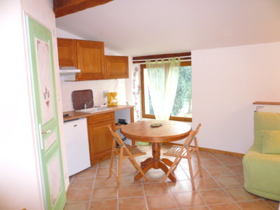 Coin cuisine (kitchenette) du studio pour 2 personnes